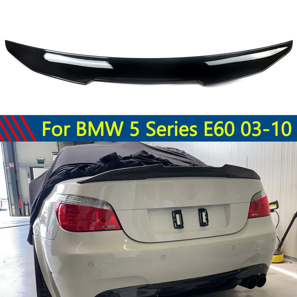Spoiler Per Bagagliaio Stile Psm Per Bmw Serie 5 E60 2004-2010 Nero Lucido