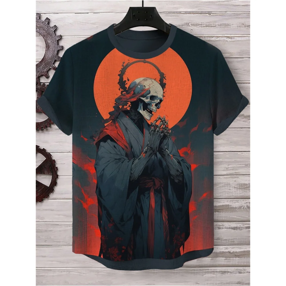 Men's T-Shirt Summer Tshirt Casual Short Sleeved Top O Neck T Shirt Loose Micro Elasticity Retro Fashion Breathable Men Clothing