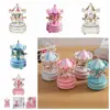 Creative Fantasy Christmas Holiday Decor Carousel Music Box Easy Use Carousel Ferris Wheel Ornaments 5