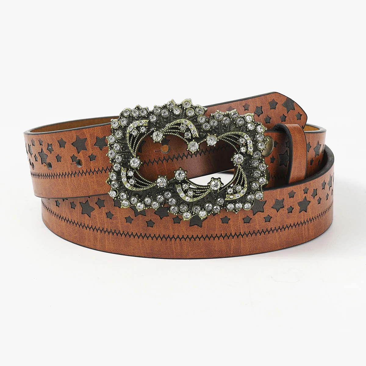 Cintura cava in rilievo moda Vintage cintura creativa stile etnico cowboy occidentale