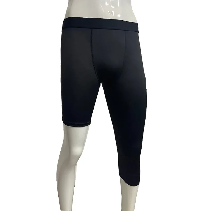 Fashion Men Base Layer Exercise Trousers Compression Running Tight Sport Cropped One Leg Leggings Basketball Football Yoga Pants