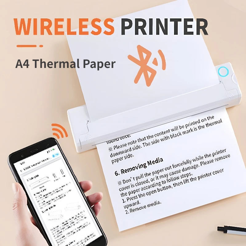 A41 Bluetooth 8.5 Inch No Ink Printers Thermale LD0801 Portable Mobile