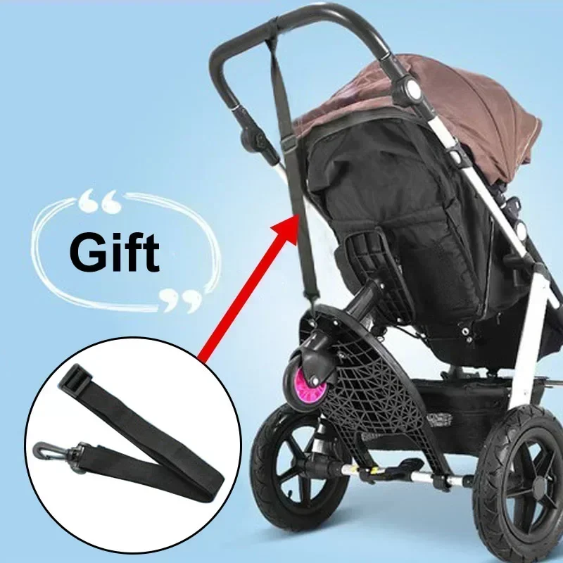Baby Stroller with Ride-on Board Stroller Pedal Adapter Stroller Attachment with Removable Seat and Standing Platform - 4