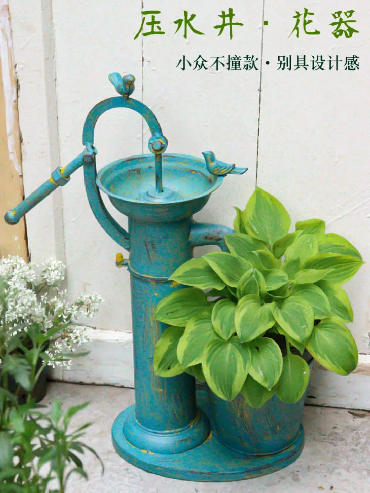 

Flower pot outdoor floor-to-ceiling flowerpot courtyard balcony landscaping creative decoration room garden ornaments wrought ir