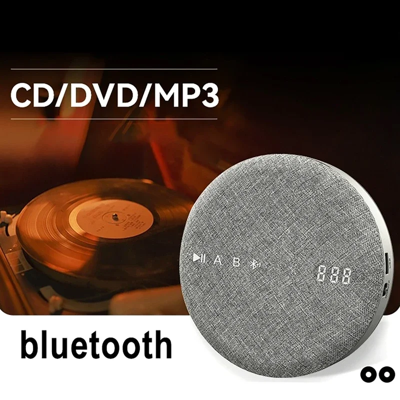 Portable cd player Multi-functional CD Player DVD/VCD AV Player Wireless Bluetooth USB Built-in Speaker Rechargeable Audio