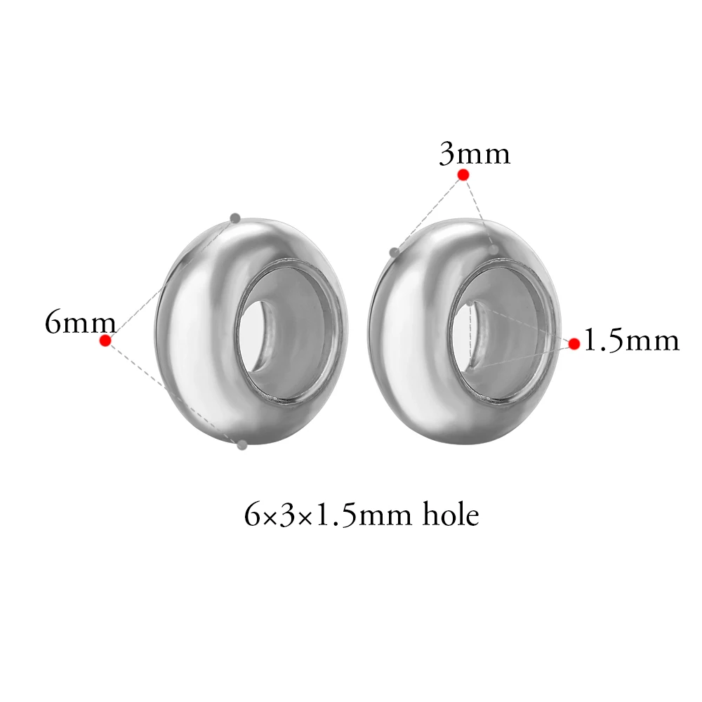 20 adet 6/7/8/10mm Paslanmaz Çelik Ayar Boncuk kaymaz silikon halka Altın Stoper Spacer Boncuk DIY Takı Yapımı için