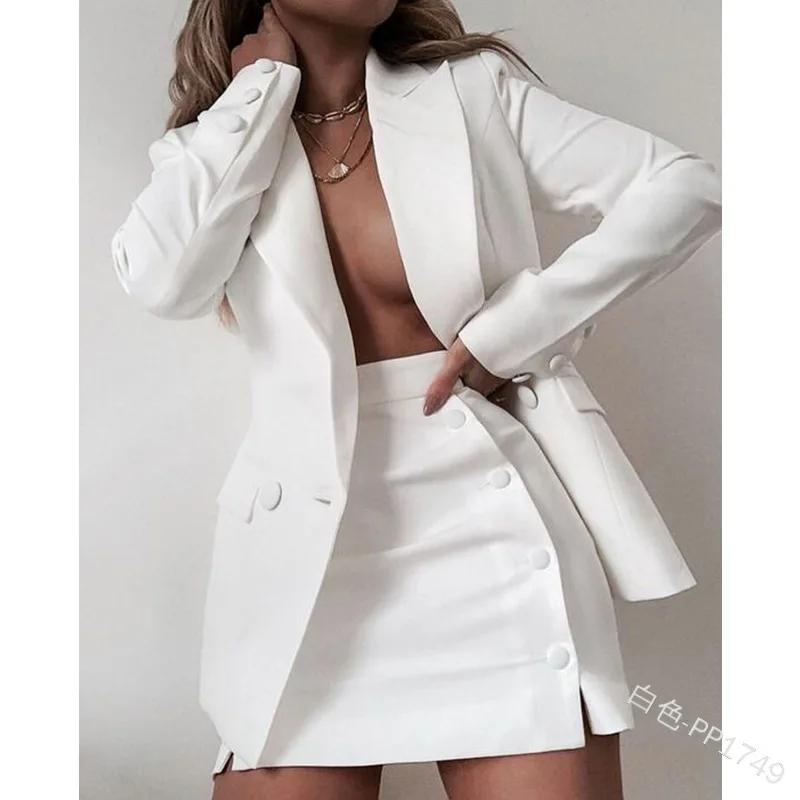 special occasion pant suits New Women's Office Professional Women's Suit Small Suit Coat Short Skirt Two-piece Suit Coat Skirt Suit 2 Piece Set Plus lawn suits