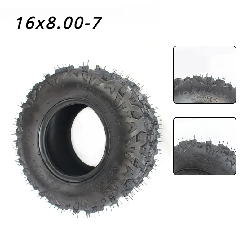 

Износостойкая бескамерная шина 16x8.00-7 для пляжного автомобиля ATV Go-kart