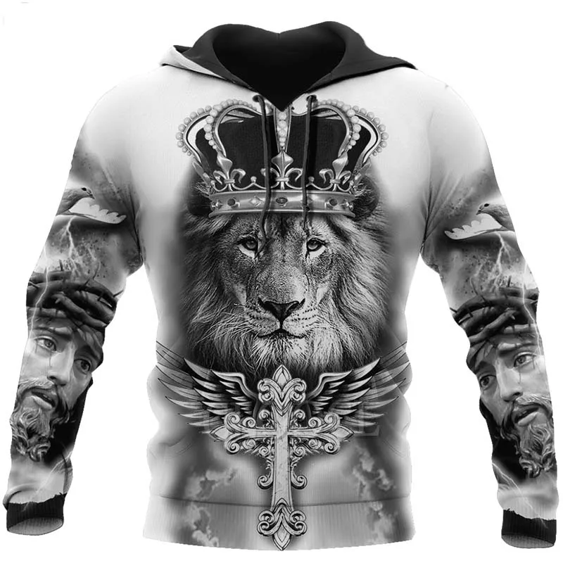 thumbnail image 1 of Sudadera con capucha con estampado 3D novedoso y divertido con estampado de animales, sudadera informal con capucha para hombres y mujeres, sudadera con capucha de manga larga de gran tamaño para homb, 1 of 5