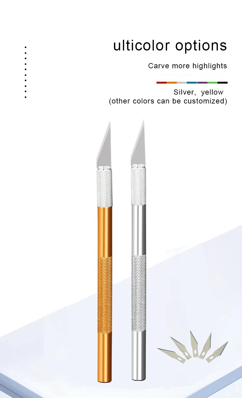 Engraving Non-Slip Metal Scalpel Knife Kit Blades Cutter Craft Knives For Mobile Phone Paper Cut Handicraft Carving Hand Tools