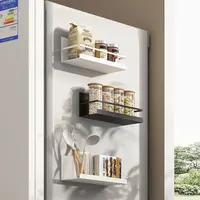 Magnetic Spice Rack Refrigerator Side Shelf Spice Storage Household Fridge Magnetic Shelf Space Saving Kitchen Organizer