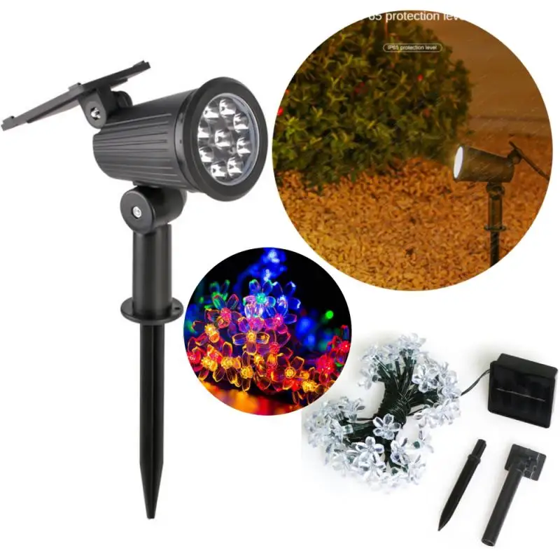 

Фонарь с солнечной батареей, фонари для деревьев, наружные водонепроницаемые супер яркие фонари с заземлением, ландшафтные фонари для газона