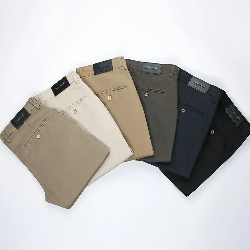 2023 autunno inverno maschio chic pantaloni formali dritti casual ufficio moda di lusso uomo business pantaloni da abito vestibilità regolare 6 colori 6