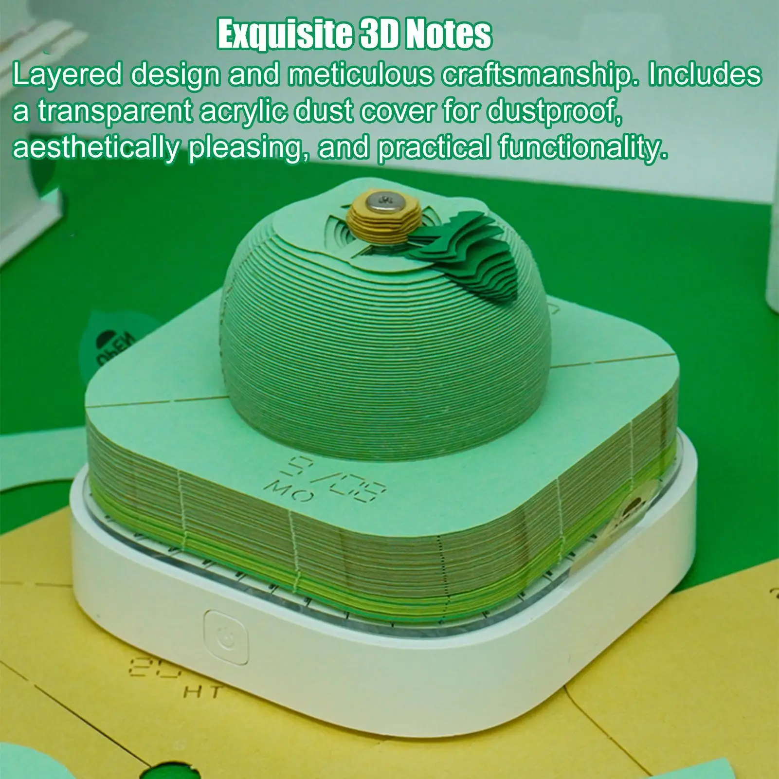 3D Desk Calendar 2026 Funny LED Lights Planner 2026 Paper Carving Notepad Calendar For Workplace Home Kitchen Living Room