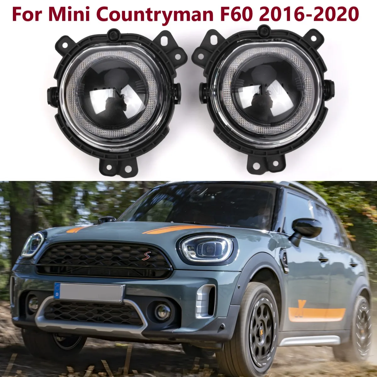 

Left Right Car LED Fog Lamp Foglight Daytime Running Lights Replacement Parts For Mini Countryman F60 2016 2017 2018 2019 2020