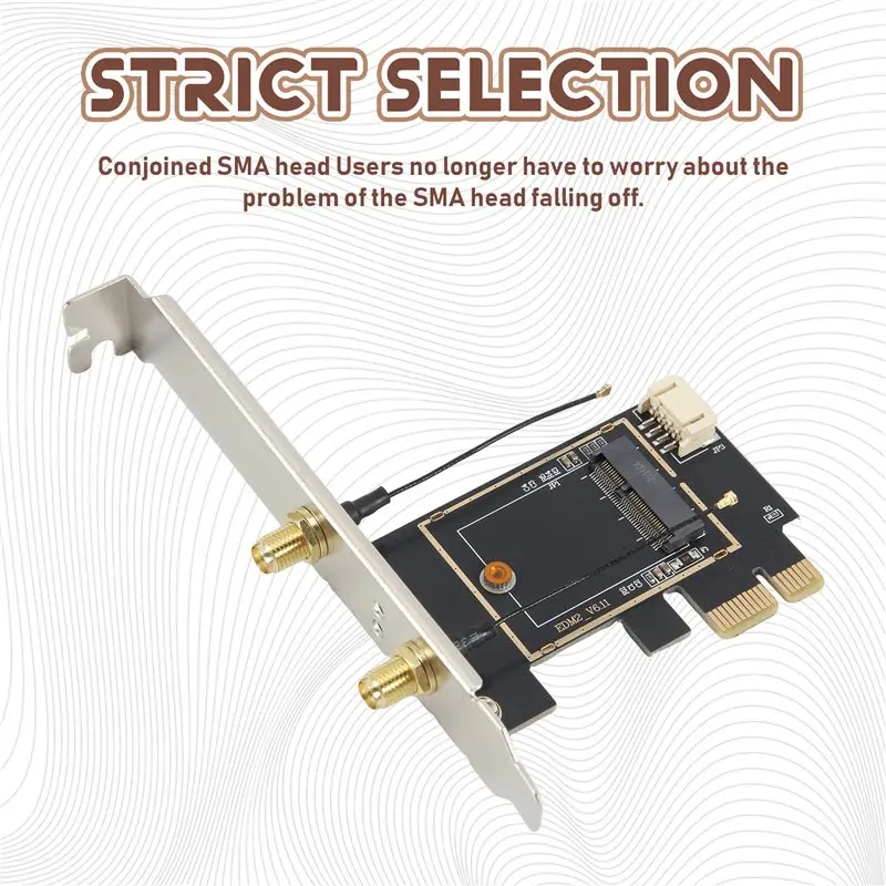 NGFF M.2 To PCIE Network Card Adapter Card PCIE Adapter Card Supports NGFF M.2 Wireless Network Card - 6