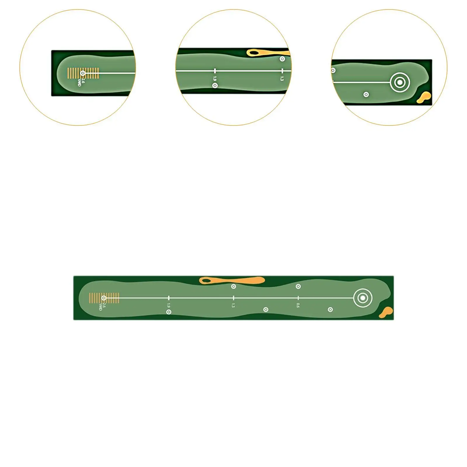 Description Picture 6 of itemGolf Putting Mat Golfing Supplies Portable Training Aid Improve Golf Skills Golf Accessories for Indoor Park Garden Office Home