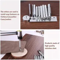 KRABALL 251PCS Metal Button Leather Snap Fasteners Kit Snap Press Studs with Installation for Clothing Leather Jacket Jeans Wear - Image 3