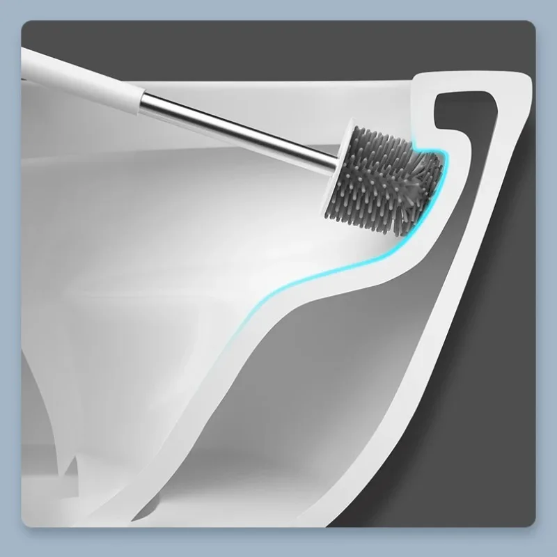 TPR Silicone Toilet Brush bathroom Cleaning brushes Leakproof water Wall Mounted xiaomi Yijie Toilet Brush Bathroom Sets