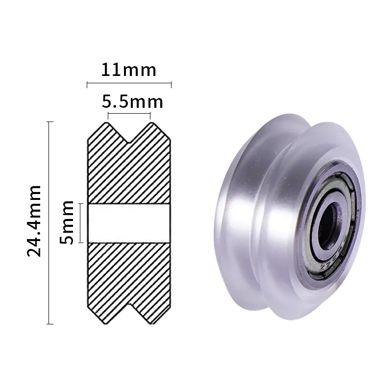 12 PCS POM Pulley V-slot Linear Rail Ball Bearing 3D Printer Parts CNC Clear Polycarbonate V Wheel Plastic Wheel image 7