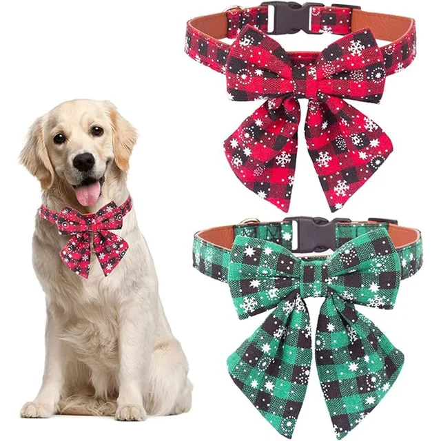 Christmas Tie for Dogs and Cats, Snowflake Dog Collar, Christmas Pet Accessories, Pet Supplies Christmas Tie for Dogs and Cats, Snowflake Dog Collar, Christmas Pet Accessories, Pet Supplies