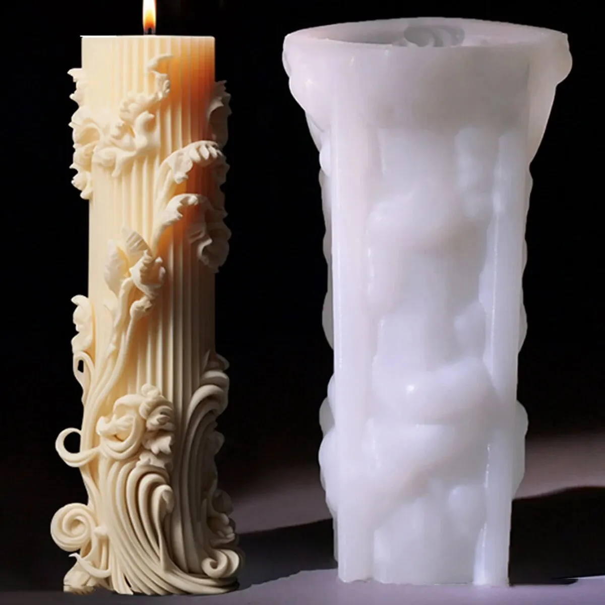 European Cylindrical Candle Mold 2