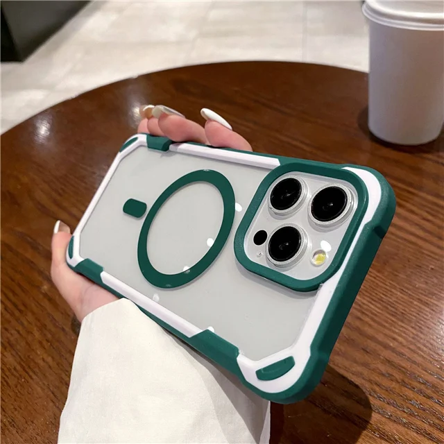 Luxury MagSafe Magnetic Silicone Frame Phone Case - Air Protective Cover