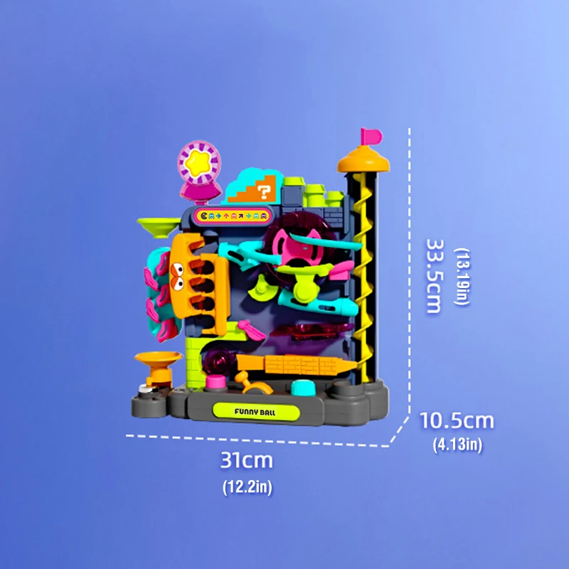Track Adventure Game Rail Rolling ball Model Montessori Interactive Educational Toys Children Brainrain Animals Space Rocket Toy
