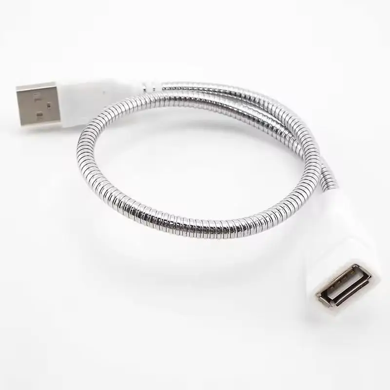 【C】LED 조명 팬 전원 공급 어댑터가 있는 USB 연장 케이블 전자제품용 남성-여성 유연한 금속 호스 코드 M20