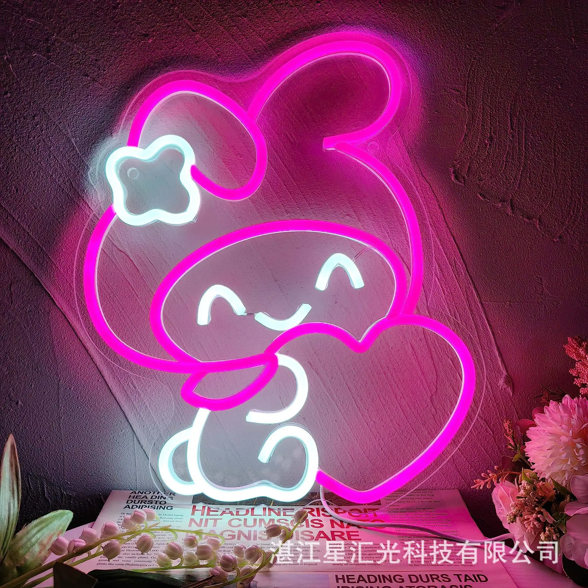 ネオンサイン　バツ丸　LED ライト　サンリオ　かわいい　壁掛け　バツ丸くん ネオンサイン バツ丸 LED ライト サンリオ かわいい 壁掛け バツ