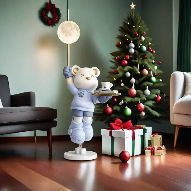 Large Violent Bear Floor-standing Ornaments, Fortress Living Room Luminous Bluetooth Speaker Tray Storage Smart Furniture 4