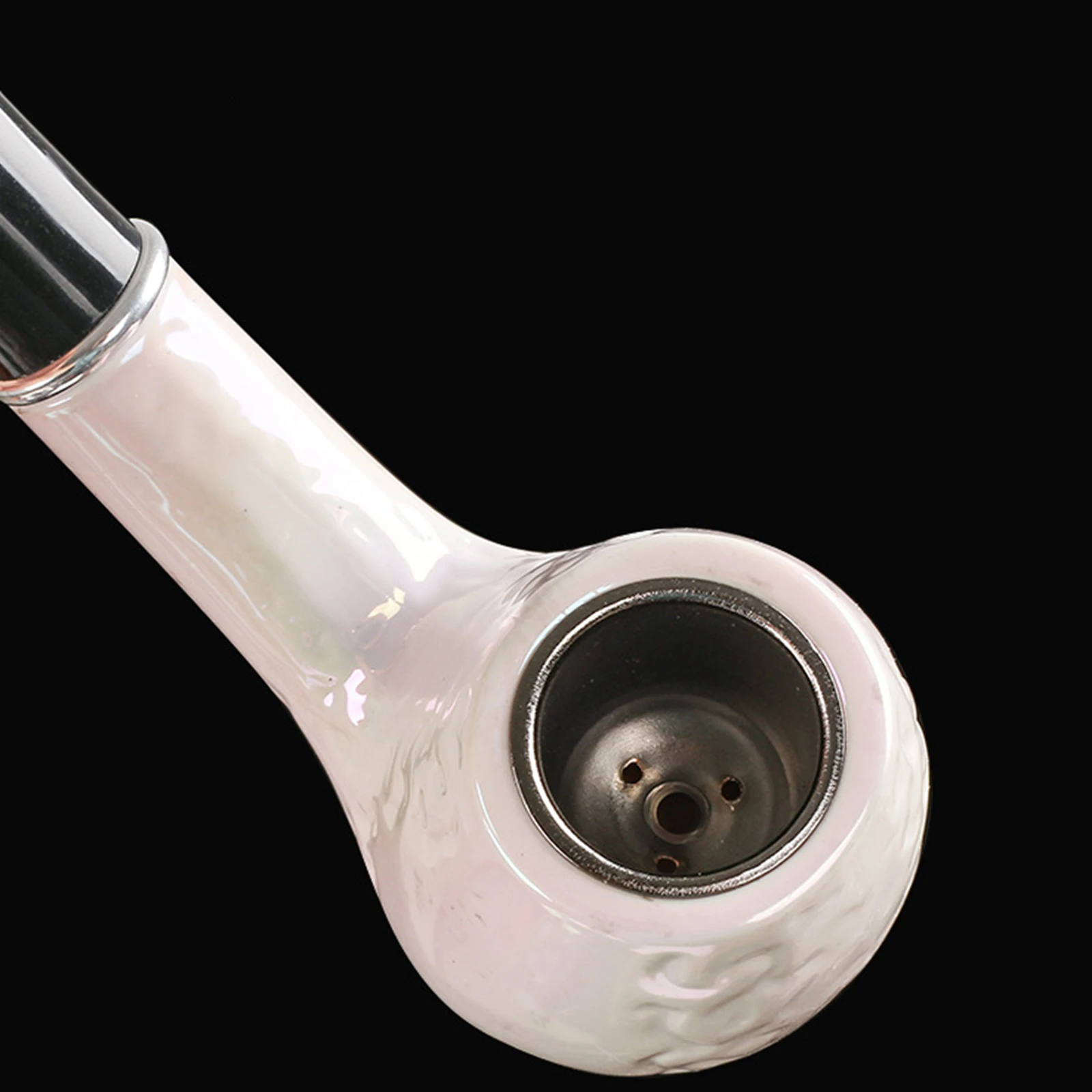 Resin Wooden Tobacco Pipe Curved Filter Tobacco Pipe Smoking Accessories 1pc