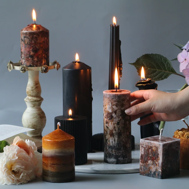 Candele nere profumate ornamenti di fragranze artistiche senza