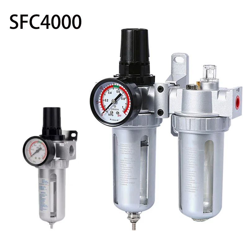 

SFC400 1/2 SFC300 SFC200 1/4 Air Compressor Filter Regulator Oil Water Separator Trap Regulator Valve Pneumatic Parts