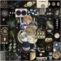 50PCS Cosmic Dark Universe Space Planets Galaxy Stickers Aesthetic Car Motorcycle for Junk Journal Suitcases Scrapbook Decals 1