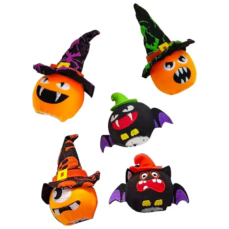 

Light Up Pumpkin Witch Hat Pumpkin Halloween Decorations With LED Lights 5 PCS Halloween Party Decorations For Bedroom Backyard