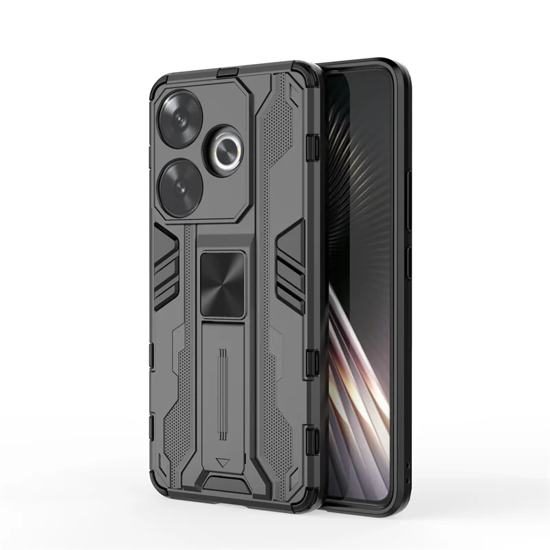 Magnetic Holder Kickstand Armor Cover with Silicone Protection