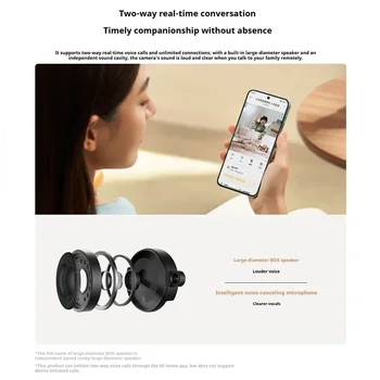 Nuova fotocamera intelligente Xiaomi 4 versione doppia fotocamera, doppia lente doppia 5 milioni di pixel qualità immagine 3K 360 °   telecamera panoramica per interni