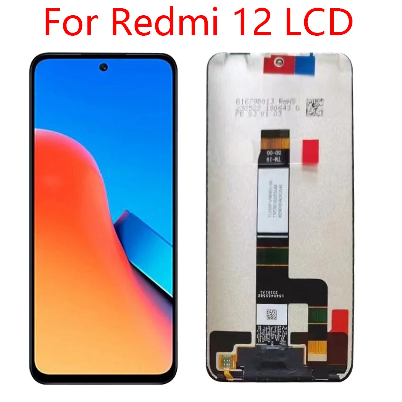 

ЖК-дисплей 6,79 ''для Xiaomi Redmi 12 с сенсорным экраном и дигитайзером для Xiaomi Redmi 12, ЖК-дисплей