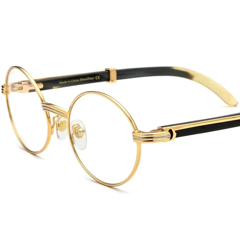 

Europe and The United States Selling Horn Glasses Natural White Horn Frame Can Be Equipped with Myopia Anti-blue Light Frame.