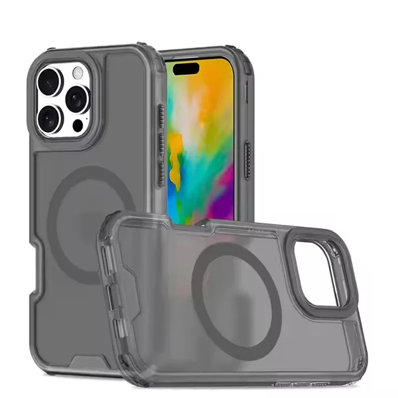 3 in 1 Magnetic Heavy Duty Armor Case for Magsafe IPhone 17 Air 16 15 14 13 12 Pro Max Plus 16Pro IPones Macsafe Cover Accessory 5
