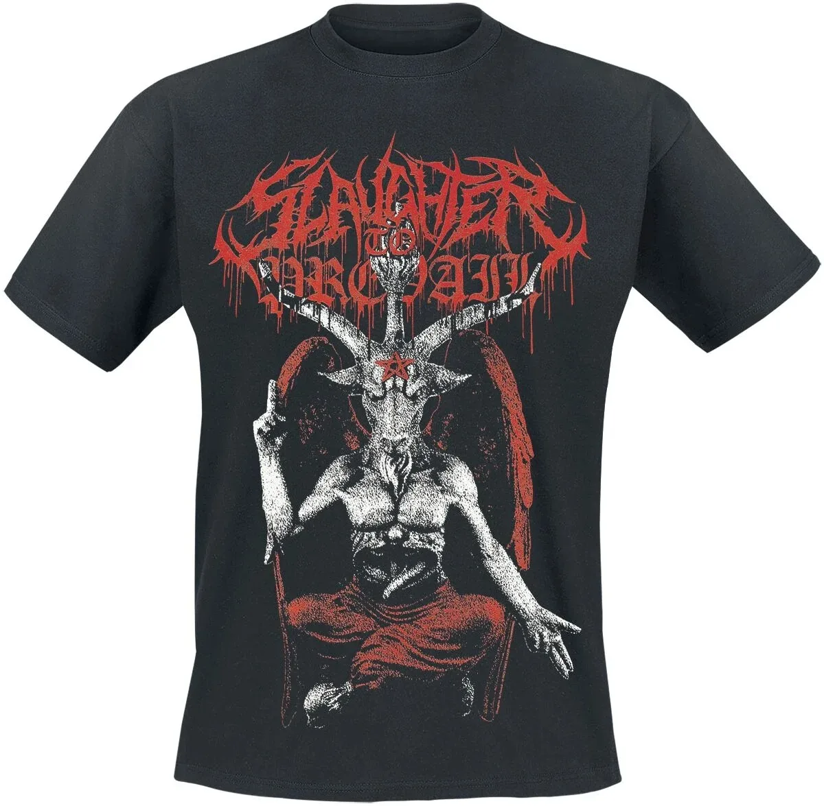 Slaughter To Prevail Demon Baphomet Grafik-T-Shirt für Männer und Frauen, Black Metal Streetwear Tee