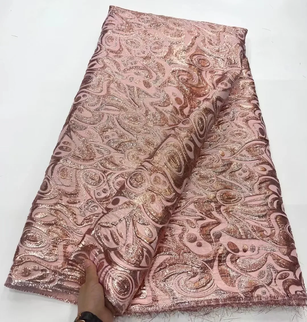 

High Quality African Nigerian Gilding Tulle Lace Fabric Embroidery Organza French Lace Jacquard Brocade Lace FabricMH57281