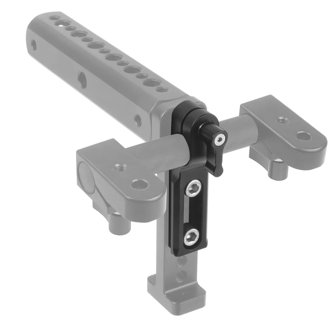 Standard 15mm Single Rod Clamp Quick Release Adapter with NATO Safety Rail 1/4 S