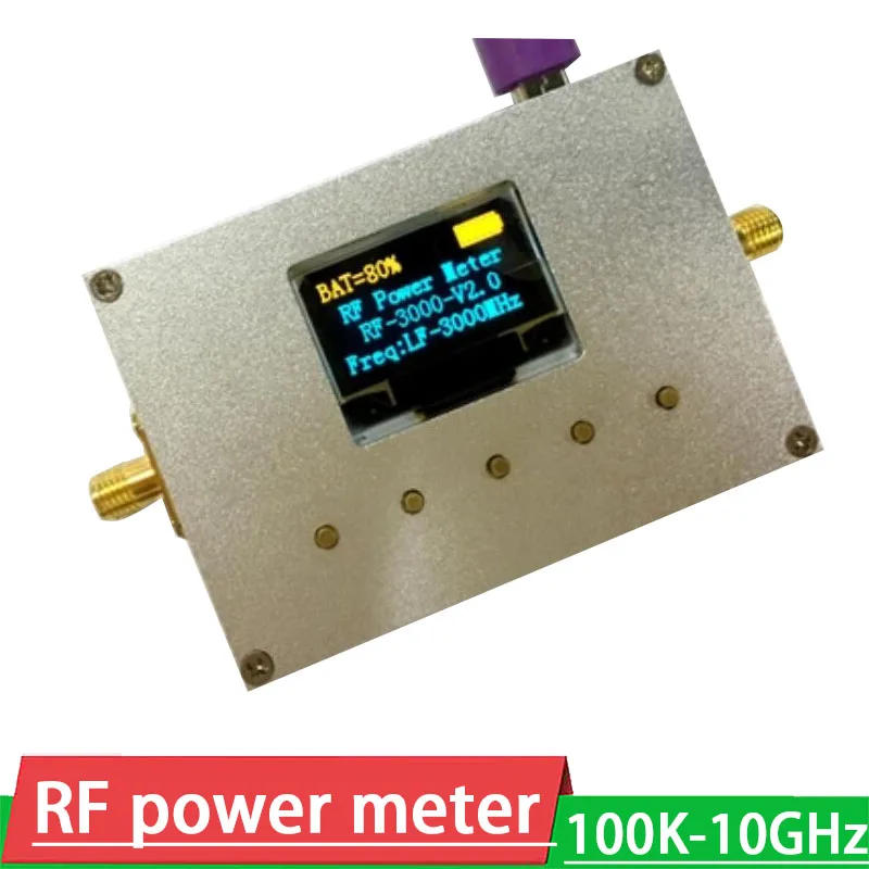 

DYKB 100K-10GHz RF power meter V2.0 OLED display RF power attenuation digital meter 500MHZ 3GHZ+ Sofware 10W 30DB Attenuator