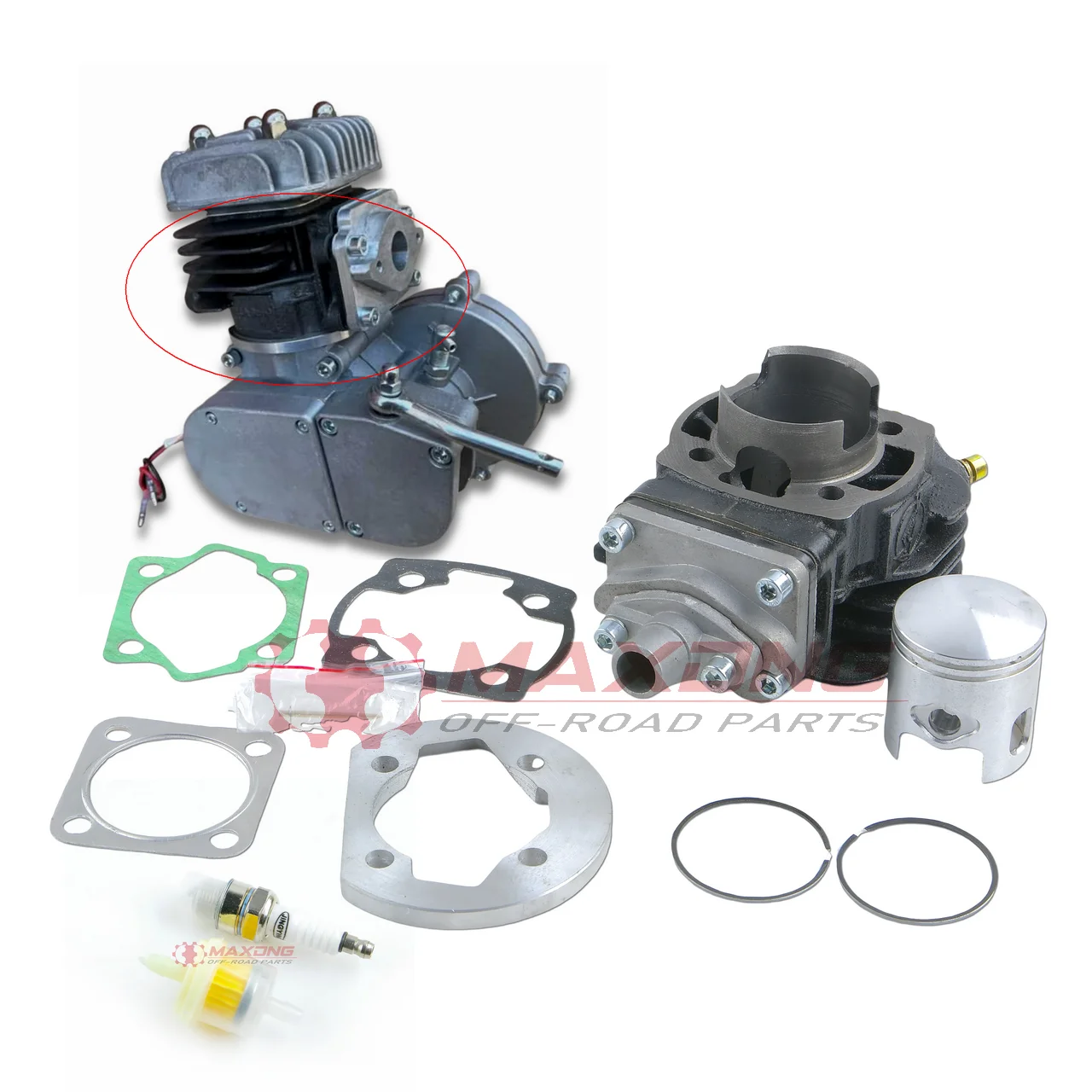 

Performence Cylinder Kit 2V 80 for Bicycle Engine F80 47MM 80CC