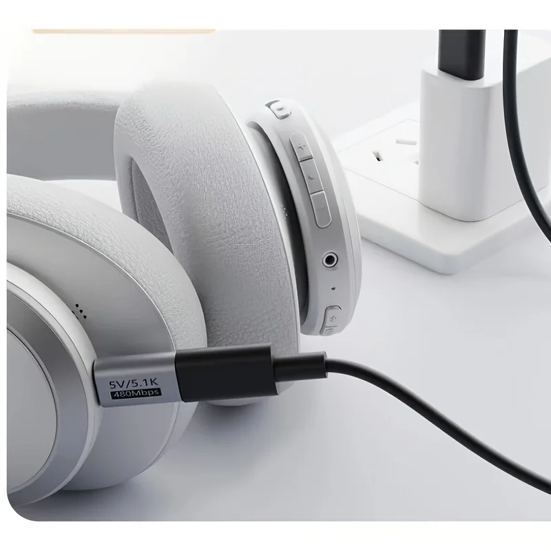 1/2PCS USB 타입 C 연장 어댑터 USB-C 암-USB-C 수, 충전 및 데이터 전송 케이블, USB-C 암-수 케이블