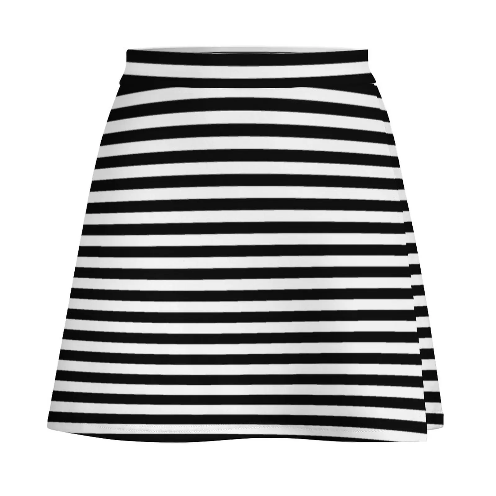 Black and White Simple Stripe Mini Skirt elegant social women's skirts Kawaii Women skirt fashion korean clothing