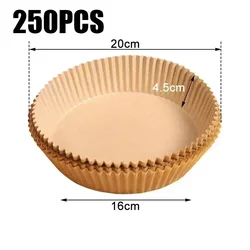 Disposable Non-Stick Baking Liners for Air Fryers and Convection Ovens (250pcs-Round)
