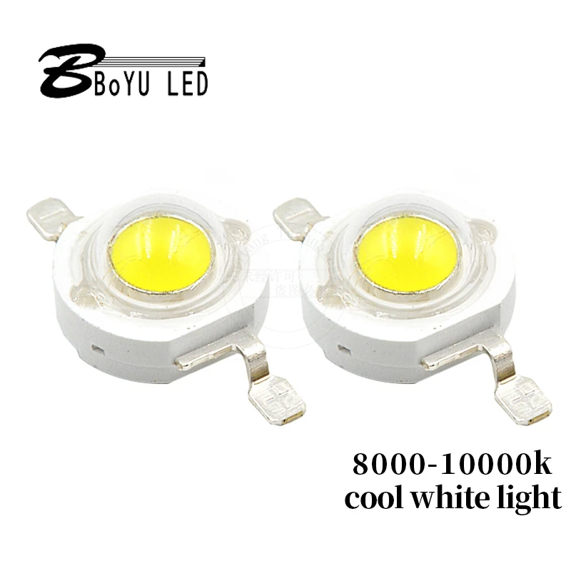 High-power LED lumen lamp beads 1-3-5W cool white (8000-10000K) diode chip flashlight stage light | Освещение